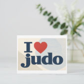 "Ik [Hart] Judo" Briefkaart (Staand voorkant)