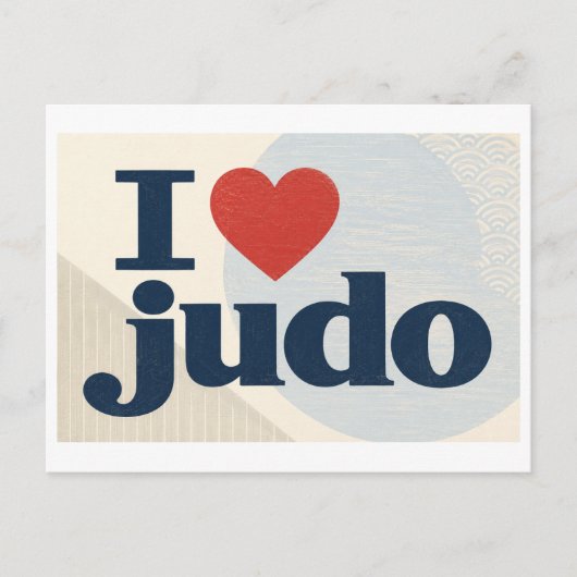 "Ik [Hart] Judo" Briefkaart (Voorkant)