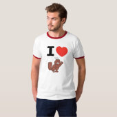 Ik hart Justin Beaver T-shirt (Voorkant volledig)