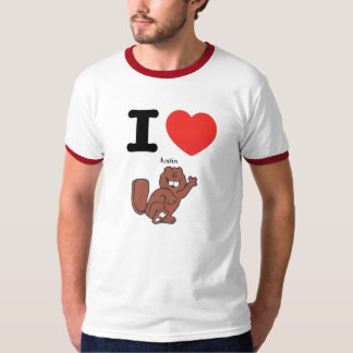 Ik hart Justin Beaver T-shirt