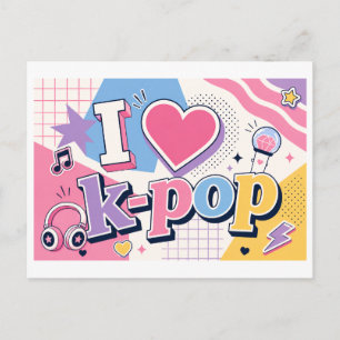 "Ik [Hart] K-Pop" Briefkaart