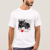 Ik hart kat t-shirt (Voorkant)
