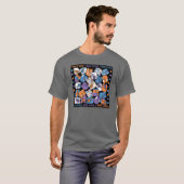 Ik hart katten! collage t-shirt (Voorkant volledig)