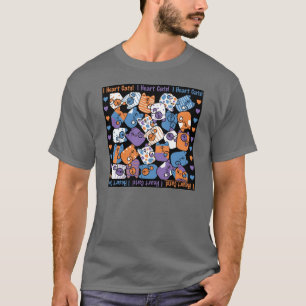 Ik hart katten! collage t-shirt