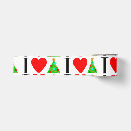 Ik hart kerstlint grosgrain lint