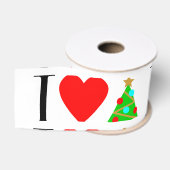 Ik hart kerstlint grosgrain lint (Spoel)