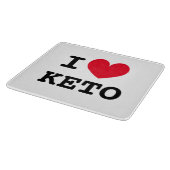 Ik hart keto dieet glazen snijplank voor keuken (Hoek)