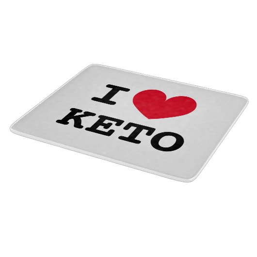 Ik hart keto dieet glazen snijplank voor keuken (Hoek)