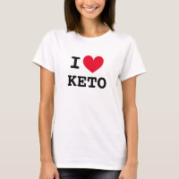 Ik hart keto ketogeen dieet t shirt voor vrouwen