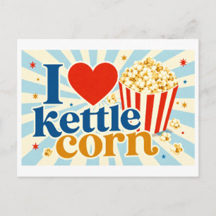 "Ik [Hart] Kettlecorn" Briefkaart