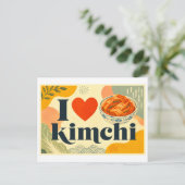 "Ik [Hart] Kimchi" Briefkaart (Staand voorkant)