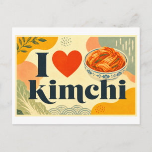 "Ik [Hart] Kimchi" Briefkaart