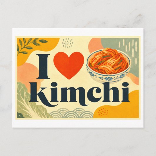 "Ik [Hart] Kimchi" Briefkaart (Voorkant)