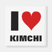 Ik [hart] Kimchi Magneet (Voorkant)