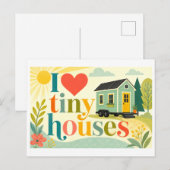 "Ik [Hart] Kleine Huizen" Briefkaart (Voorkant / Achterkant)