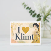 "Ik [Hart] Klimt" Briefkaart (Staand voorkant)