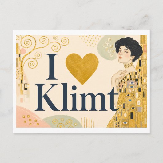 "Ik [Hart] Klimt" Briefkaart (Voorkant)