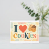 "Ik [Hart] Koekjes" Briefkaart (Staand voorkant)