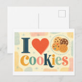 "Ik [Hart] Koekjes" Briefkaart (Voorkant / Achterkant)