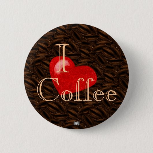Ik hart koffie Button (Voorkant)
