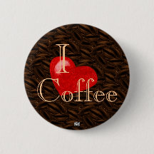 Ik hart koffie Button