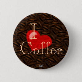 Ik hart koffie Button