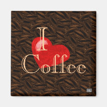 Ik hart koffie magneet