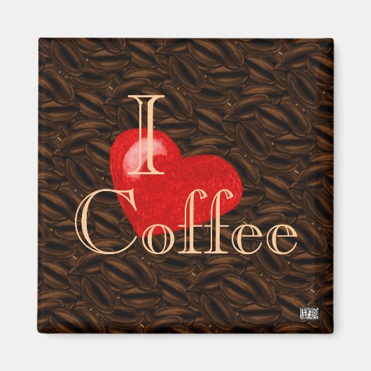 Ik hart koffie magneet (Voorkant)