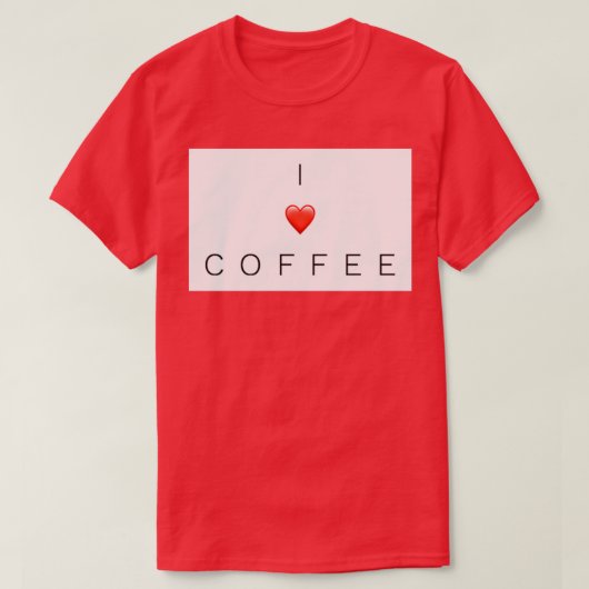 Ik hart koffie t-shirt (Design voorkant)