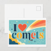 "Ik [Hart] Kometen" Briefkaart (Voorkant / Achterkant)