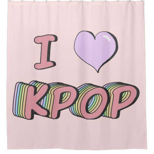 Ik hart Kpop Douchegordijn (Voorkant)