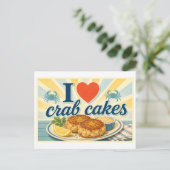 "Ik [Hart] Krabkoekjes" Briefkaart (Staand voorkant)