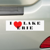 Ik hart Lake Erie Bumpersticker (Op auto)