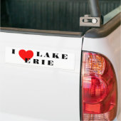 Ik hart Lake Erie Bumpersticker (Op Truck)
