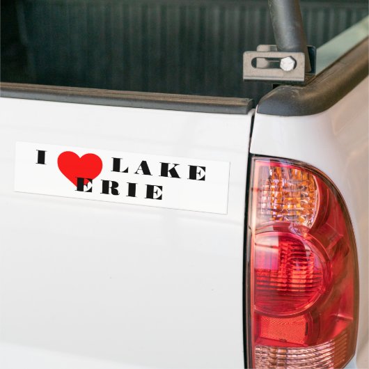 Ik hart Lake Erie Bumpersticker (Op Truck)