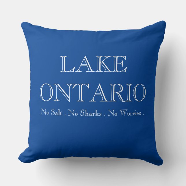 Ik hart LAKE ONTARIO, geweldig meer ontwerp Kussen (Voorkant)