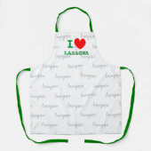 Ik hart lasagna apron voor de Italiaanse voedselli Schort (Voorkant)