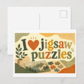 "Ik [Hart] Legpuzzels" Briefkaart (Voorkant / Achterkant)