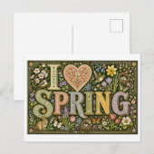 "Ik [Hart] Lente" Briefkaart (Voorkant / Achterkant)