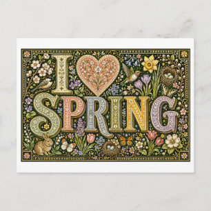 "Ik [Hart] Lente" Briefkaart