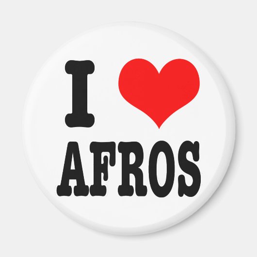 IK HART (LIEFDE) AFROS MAGNEET (Voorkant)