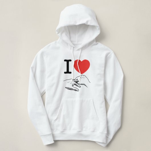 Ik hart (liefde) Anal Hoodie (Design voorkant)