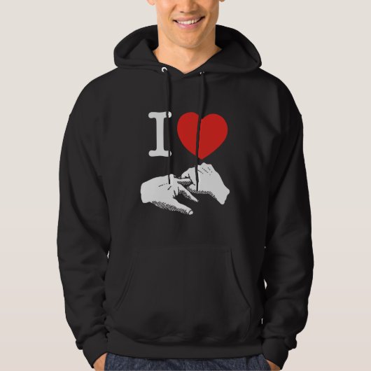 Ik hart (liefde) Anal Hoodie (Voorkant)