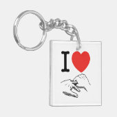 Ik hart (liefde) Anal Sleutelhanger (Voorkant Links)