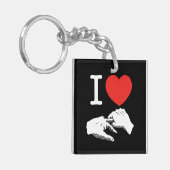 Ik hart (liefde) Anal Sleutelhanger (Voorkant Links)