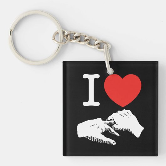 Ik hart (liefde) Anal Sleutelhanger (Voorkant)