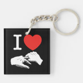 Ik hart (liefde) Anal Sleutelhanger (Achterkant)