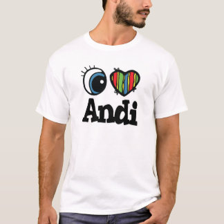 Ik hart (liefde) Andi T-shirt