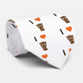 Ik hart (liefde) Beavers Stropdas (Opgerold)