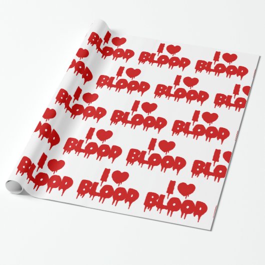 IK HART [LIEFDE] BLOED CADEAUPAPIER (Uitgerold)